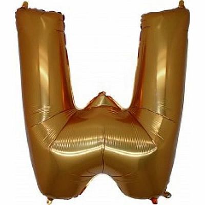 Fóliové písmeno W zlaté 102 cm