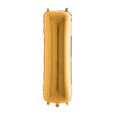 Fóliové písmeno I zlaté 102 cm