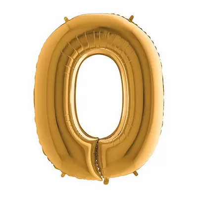 Fóliové písmeno O zlaté 102 cm