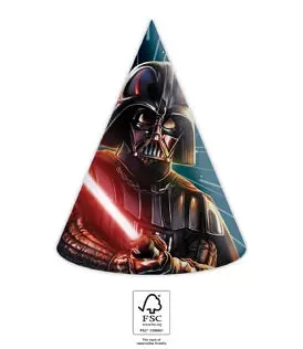 Party papírové čepičky Star Wars - Galaxie 6 ks