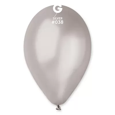 Balónik 28cm/11" #038 strieborný 100 ks