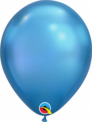 Balónik Qualatex CHROME 11"/28cm modrý (100ks v balení)