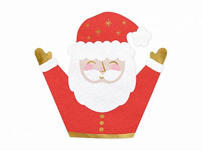 Papírové ubrousky Santa Claus, mix, 16x15cm, 20ks