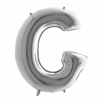 Fóliové písmeno G strieborné 102 cm