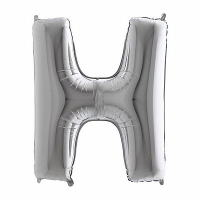 Fóliové písmeno H strieborné 102 cm