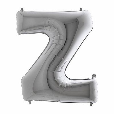 Fóliové písmeno Z striebornej 102 cm