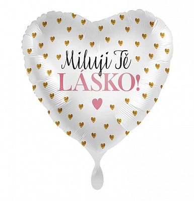 Fóliový balónik Srdce Milujem Ťa Lásko! 43 cm