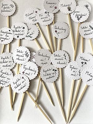 Handmade originální napichovátka barevné 20ks