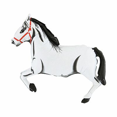 Fóliový balónik MINI Dostihový Kôň Biely 35cm