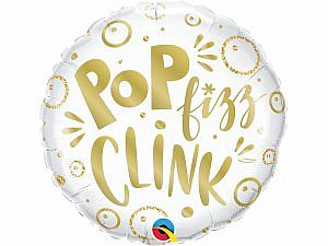 Fóliový balónik Kruh - Pop Fizz Clink! 45cm