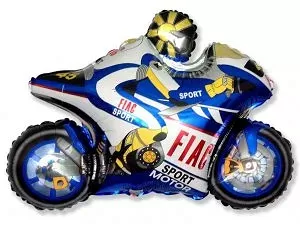 Fóliový balónik Motorka GP Modrá 73cm x 98cm