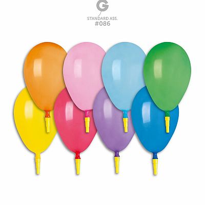 Latexový balónik s píšťalkou 19cm