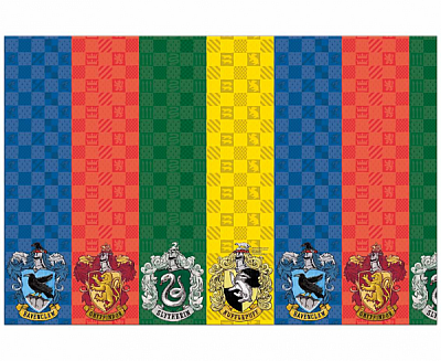 Papírový ubrus Harry Potter - Bradavické koleje 120 x 180 cm