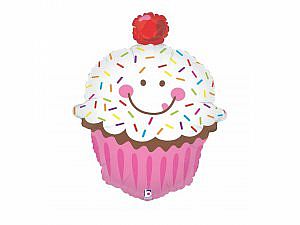Fóliový balónik Usmievavý Cupcake 86cm