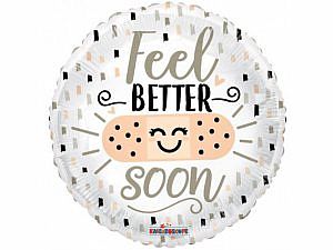 Fóliový balónik Kruh - Feel better soon 46cm