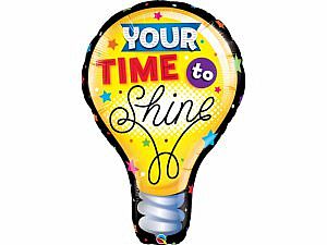 Fóliový balónik Žiarovka YOUR TIME TO SHINE 102cm