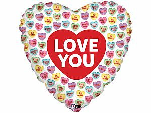 Fóliový balónik Love You Srdiečka 46cm