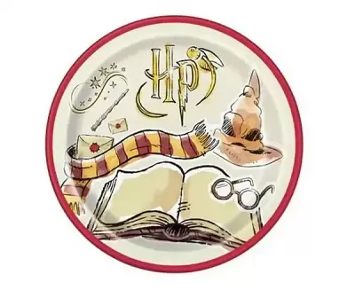 EKO Papírové talíře Harry Potter - Moudrý klobouk 23 cm - 8 ks