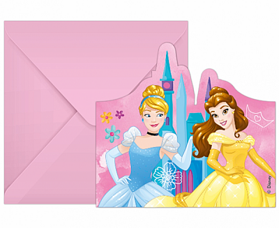 Party pozvánky Disney Princezny 6 ks
