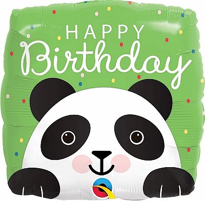 Fóliový balónik štvorec - Panda 46cm