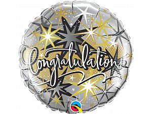 Fóliový balónik Kruh - Gratulácia! 45cm