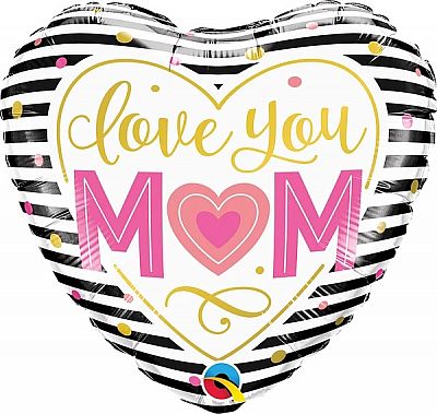 Fóliový balónik Srdce - LY mama 45cm