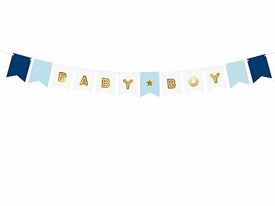 Závěsný baner "Baby boy" modrý