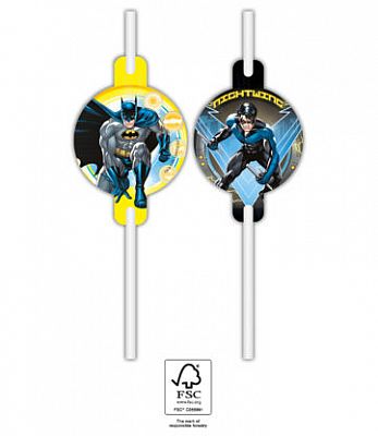 EKO papírová brčka - Batman 4ks