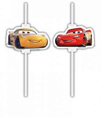 Papierové slamky - Cars 3 Disney 4ks