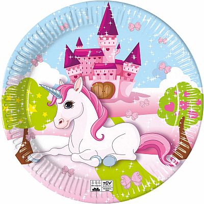 EKO papírové talíře - Jednorožec 23cm/8ks