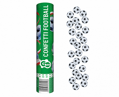 Konfety vystreľovacia Futbal, 30 cm