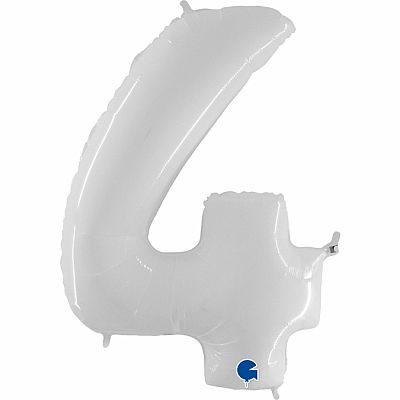 Fóliová číslice bílá lesklá 4 - 102 cm