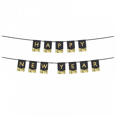 Závěsný banner Happy New Year 135 cm