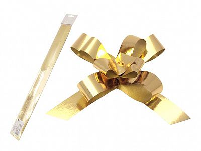 Stahovací stuha zlatá metalická - 2 cm x 50 cm