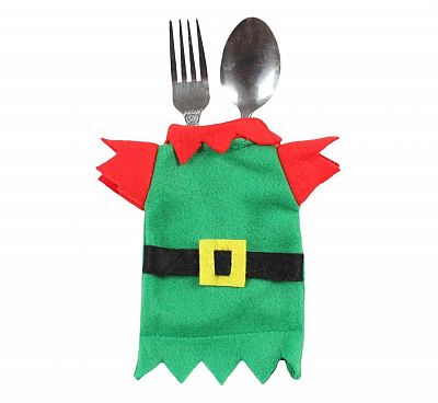 Vánoční obal na příbory - Elf