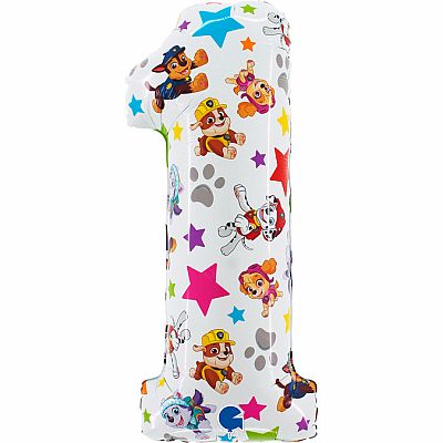 Foliová číslice 1 - Tlapková patrola 66cm