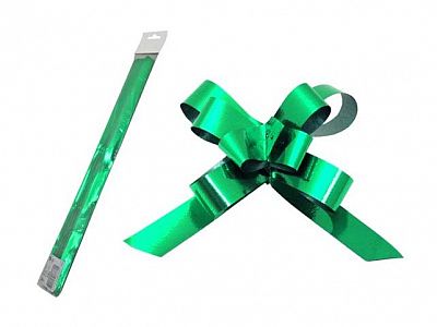 Stahovací stuha zelená metalická - 2 cm x 50 cm