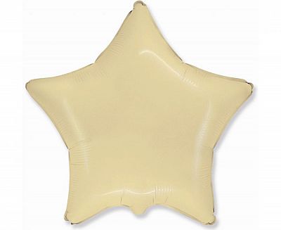 Fóliový balónik hviezda vanilková 45 cm - Nebalený