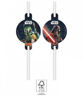 EKO papírová brčka - STAR WARS - Galaxie 4ks