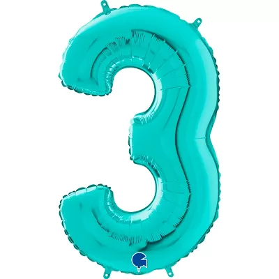 Číslice 3 modrá TIFFANY (66cm,26")