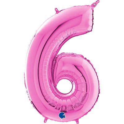 Číslice 6 fuchsia (66cm,26")