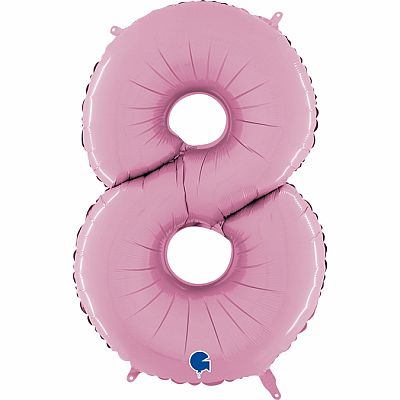 Číslice 8 pastelová růžová (66cm,26")