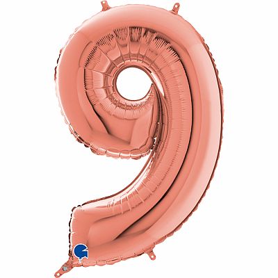 Číslice 9 rose gold (66cm,26")