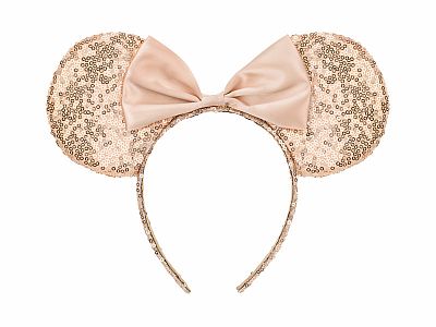 Čelenka Myška Minnie s mašlí - rosegold