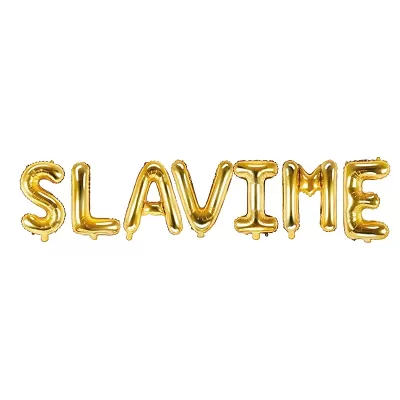 Balónkový nápis - Slavime