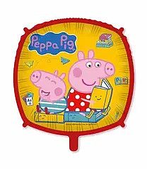 Fóliový balónek a závaží Čtverec - Prasátko Pepina 46cm 