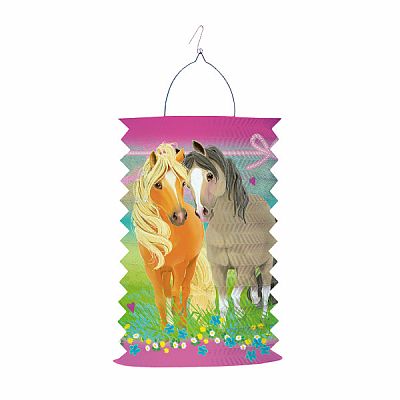 Závěsný lampion válec Koně 28 cm