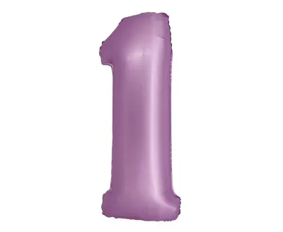 Fialová číslice 1 matná - 76 cm