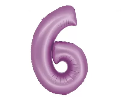 Fialová číslice 6 matná - 76 cm