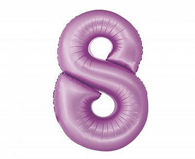 Fialová číslice 8 matná - 76 cm